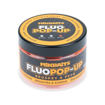 Mikbaits Plovoucí fluo boilie 18mm 150ml - Broskev a Pepř 18mm