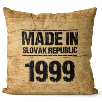 Vankúš Made In + rok (Veľkosť: 55 x 55 cm, rok: 1999)