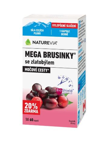 NatureVia Mega brusinky 60 kapslí