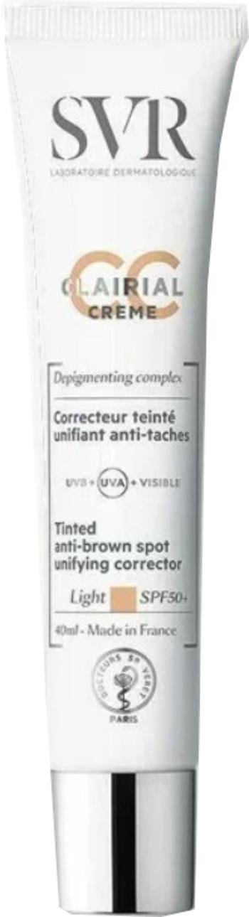 SVR Tónovací CC krém proti pigmentovým škvrnám SPF 50+ Clairial (CC Cream) 40 ml Light