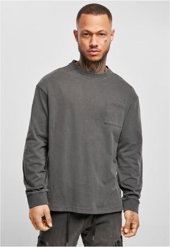 Urban Classics Pigment Dyed Pocket Longsleeve blackbird - L