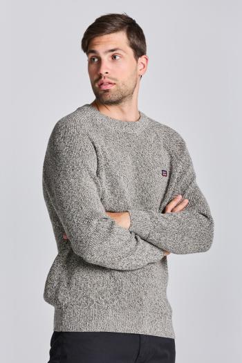 SVETR GANT D2. TWISTED COTTON C-NECK GREY MELANGE