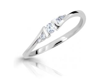 Cutie Jewellery Okouzlující prsten z bílého zlata se zirkony Z6720-3054-10-X-2 65 mm