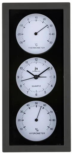 Lowell Nástěnné-stolní hodiny s teploměrem a vlhkoměrem JA7071BN