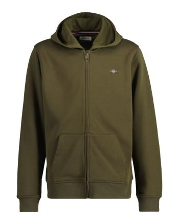 MIKINA GANT SHIELD ZIP HOODIE JUNIPER GREEN