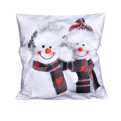 Vánoční 3D návlek, Sněhuláci kamarádi, 40 x 40 cm