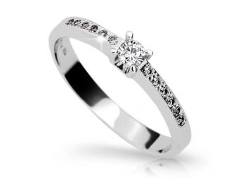 Cutie Jewellery Třpytivý prsten z bílého zlata Z6809-1917-10-X-2 48 mm