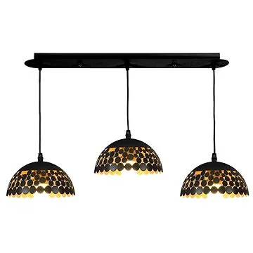 Lustr na lanku LISA BLACK 3xE27/60W/230V (115815)