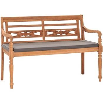 SHUMEE Lavice Batavia s tmavě šedou poduškou 120 cm teak 316030 (316030)