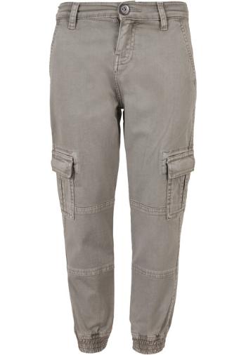 Urban Classics Boys Washed Cargo Twill Jogging Pants grey - 110/116