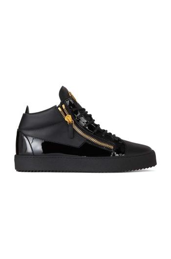 Kožené sneakers boty Giuseppe Zanotti May London černá barva, RU00011.003