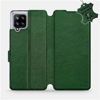 Flipové pouzdro na mobil Samsung Galaxy A42 5G - Zelené - kožené -   Green Leather (5903516404117)