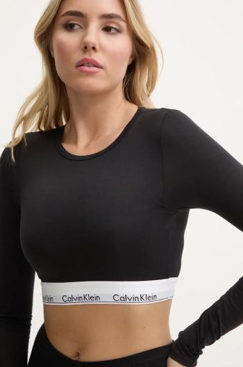 Tričko s dlouhým rukávem Calvin Klein Underwear černá barva, 000QF8009E