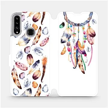 Flipové pouzdro na mobil Samsung Galaxy A20S - M003S Lapač a barevná pírka (5903516397457)