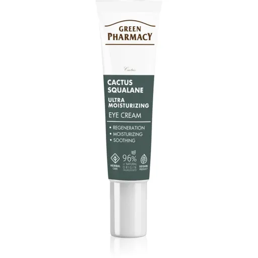 Green Pharmacy Cactus & Squalane Eye Cream hydratační a rozjasňující péče na oční víčka a kruhy pod očima 15 ml