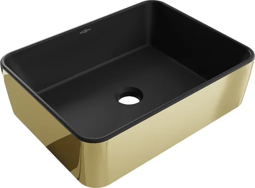 MEXEN Catia umyvadlo na desku 48 x 37, černá mat/zlatá 21314876