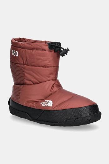 Sněhule The North Face Nuptse Apres Bootie oranžová barva, NF0A5LWC8IM1