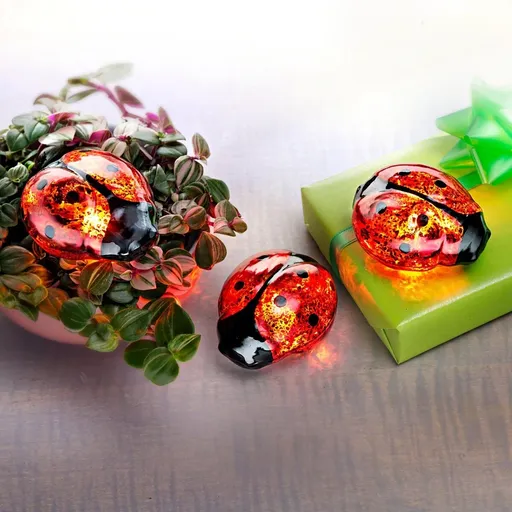 LED beruška pro štěstí, sada 3 ks