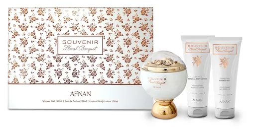 Afnan Souvenir Floral Bouquet - EDP 100 ml + sprchový gel 100 ml + tělové mléko 100 ml