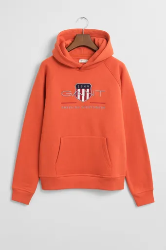 MIKINA GANT ARCHIVE SHIELD HOODIE DEEP ORANGE