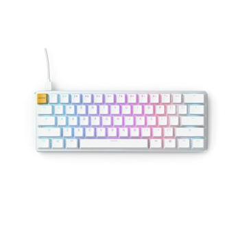 Glorious GMMK Compact White Ice Edition - Gateron-Brown, bílá - US (GLO-GMMK-COM-BRN-W)