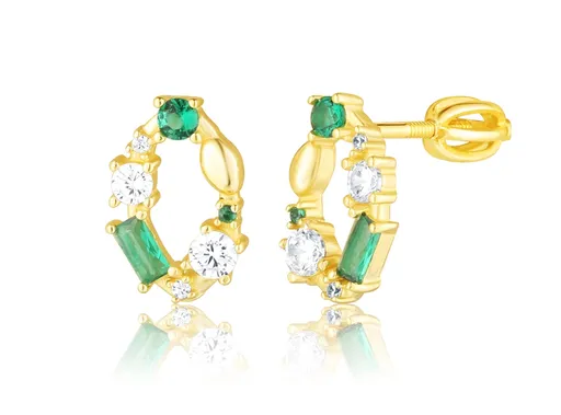 JVD Hravé pozlacené pecky se zirkony SVLE0827SH2GZ00