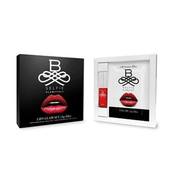 B-Selfie Glam set LIPS Dárková sada pro vyplnění rtů (4 balení náplastí + 1x sérum 15 ml) (SGV111)