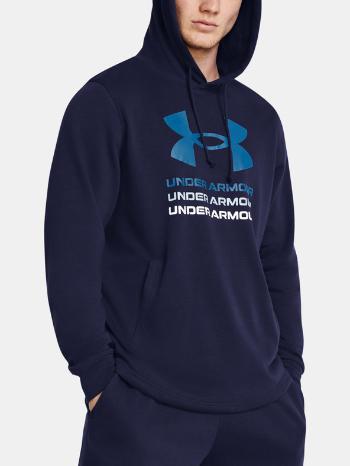 Under Armour UA Rival Terry Graphic Hood Mikina Modrá