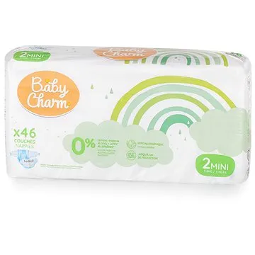 BABY CHARM Super Dry Flex vel. 2 Mini, 4-8 kg (46 ks) (8594001937349)