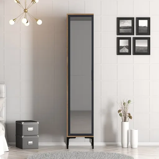 Šatní skříň Kumsal R - Walnut, Anthracite
