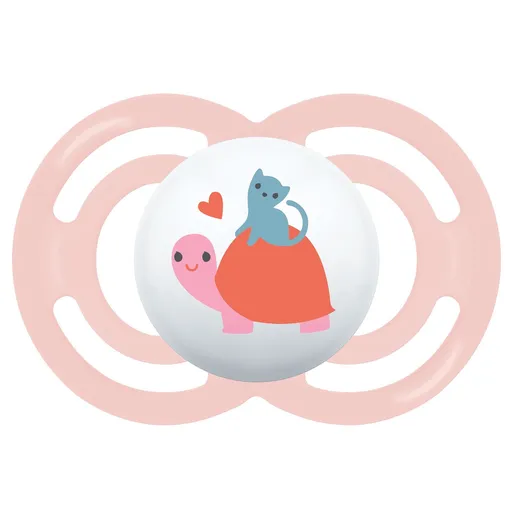 MAM Perfect 6m+ dudlík 1 ks růžový/želva