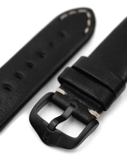 Řemínek Hirsch Ranger pro Apple Watch - černý - 20 mm - L – Standardní délka (doporučujeme) - 20 mm - Černá