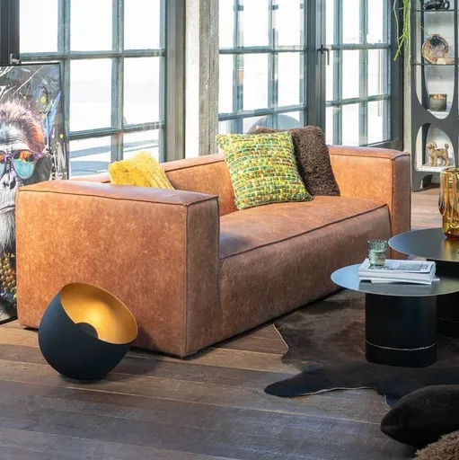 Hnědá textilní pohovka Sorrel - 280*99*68 cm J-Line by Jolipa