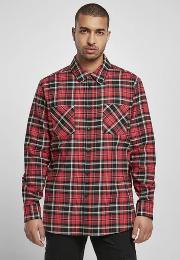 Urban Classics Checked Roots Shirt red/black - M