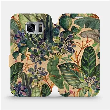 Flip pouzdro na mobil Samsung Galaxy S7 Edge - VP05S Sukulenty (5903516774562)