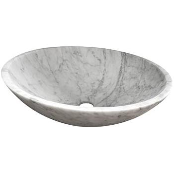 SAPHO BLOK kamenné umyvadlo 42x14 cm, bílá carrara mat                                               (2401-42)