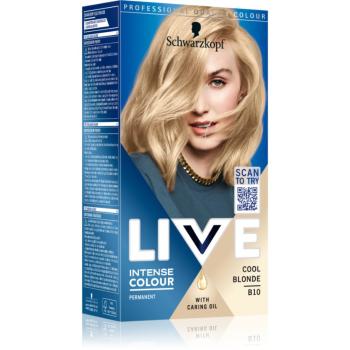 Schwarzkopf LIVE Intense Colour permanentní barva na vlasy odstín B10 Chladná blond 1 ks