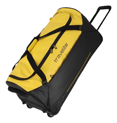 Cestovní taška na kolečkách Travelite Basics Trolley Travel Bag Black/yellow