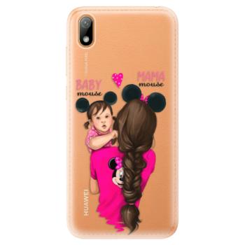 Odolné silikonové pouzdro iSaprio - Mama Mouse Brunette and Girl - Huawei Y5 2019