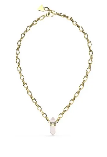 Guess Nepřehlédnutelný pozlacený náhrdelník Good Vibes JUBN03117JWYGWHT/U