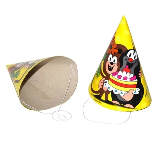 Párty klobouček Krtek a kamarádi 6 ks, 15 cm - Wiky