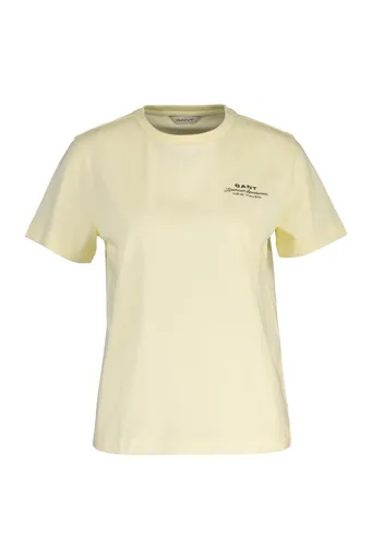 TRIČKO GANT REG GRAPHIC PRINT SS T-SHIRT VANILLA YELLOW