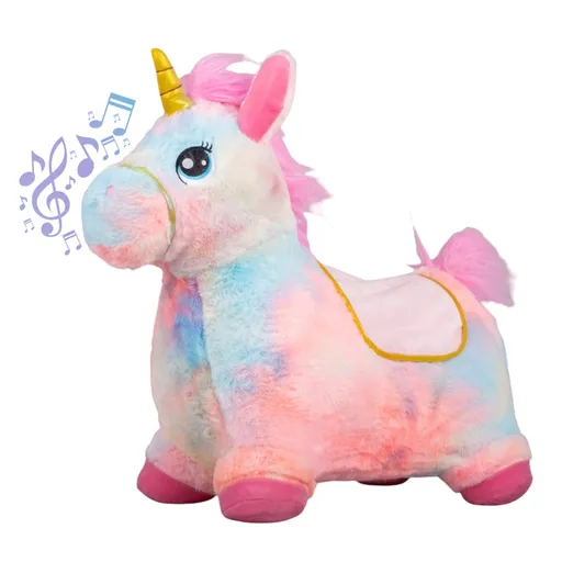 Skákací kůň inSPORTline Beridino se zvukovými efekty růžová