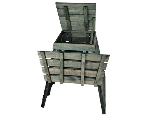 Krušnohorský Nábytek Dřevěný kompostér Pyramida 430 litrů 1ZPK zelený