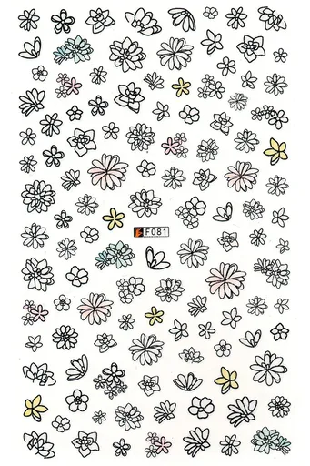 Samolepky XL - květy (F81)