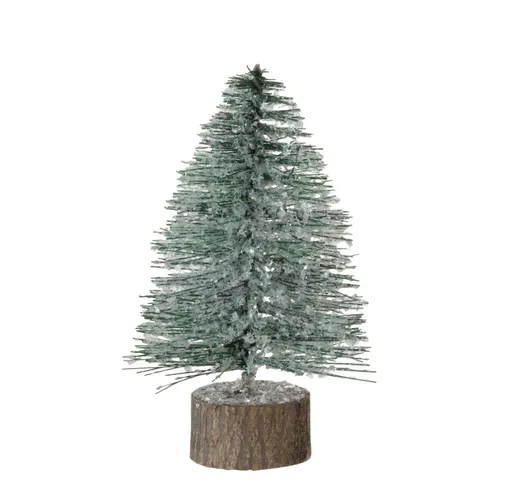 Malý zelený třpytivý vánoční stromeček Tree glitter - Ø 9*15 cm J-Line by Jolipa