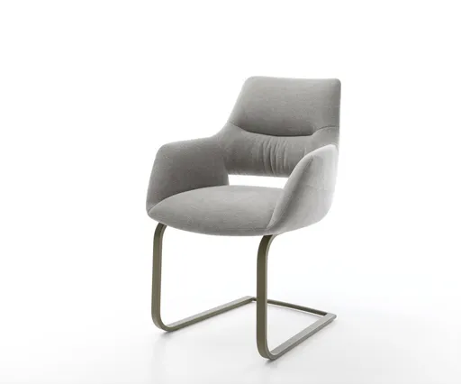 Jídelní židle Yago-Flex s područkami potahová látka Měkký šedá