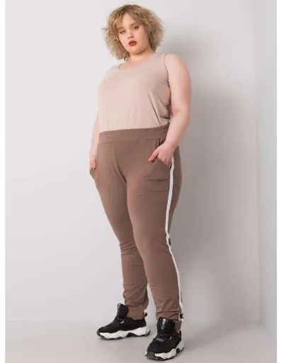 Dámské tepláky plus size KAIRI béžové