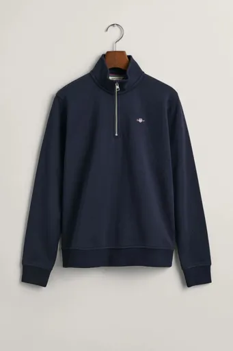 MIKINA GANT SHIELD HALF ZIP SWEATSHIRT EVENING BLUE