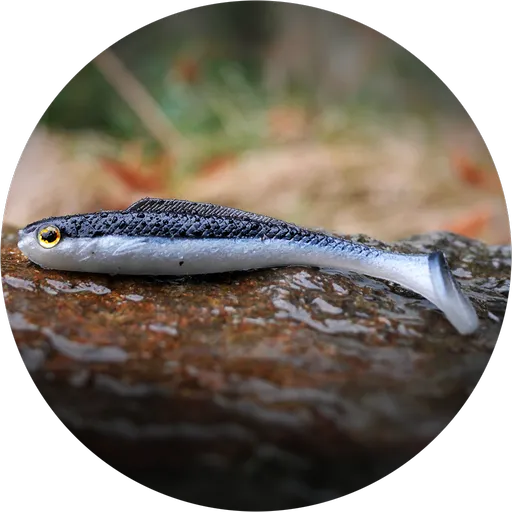 Redbass gumová nástraha ripper kicker black/silver - l 100 mm